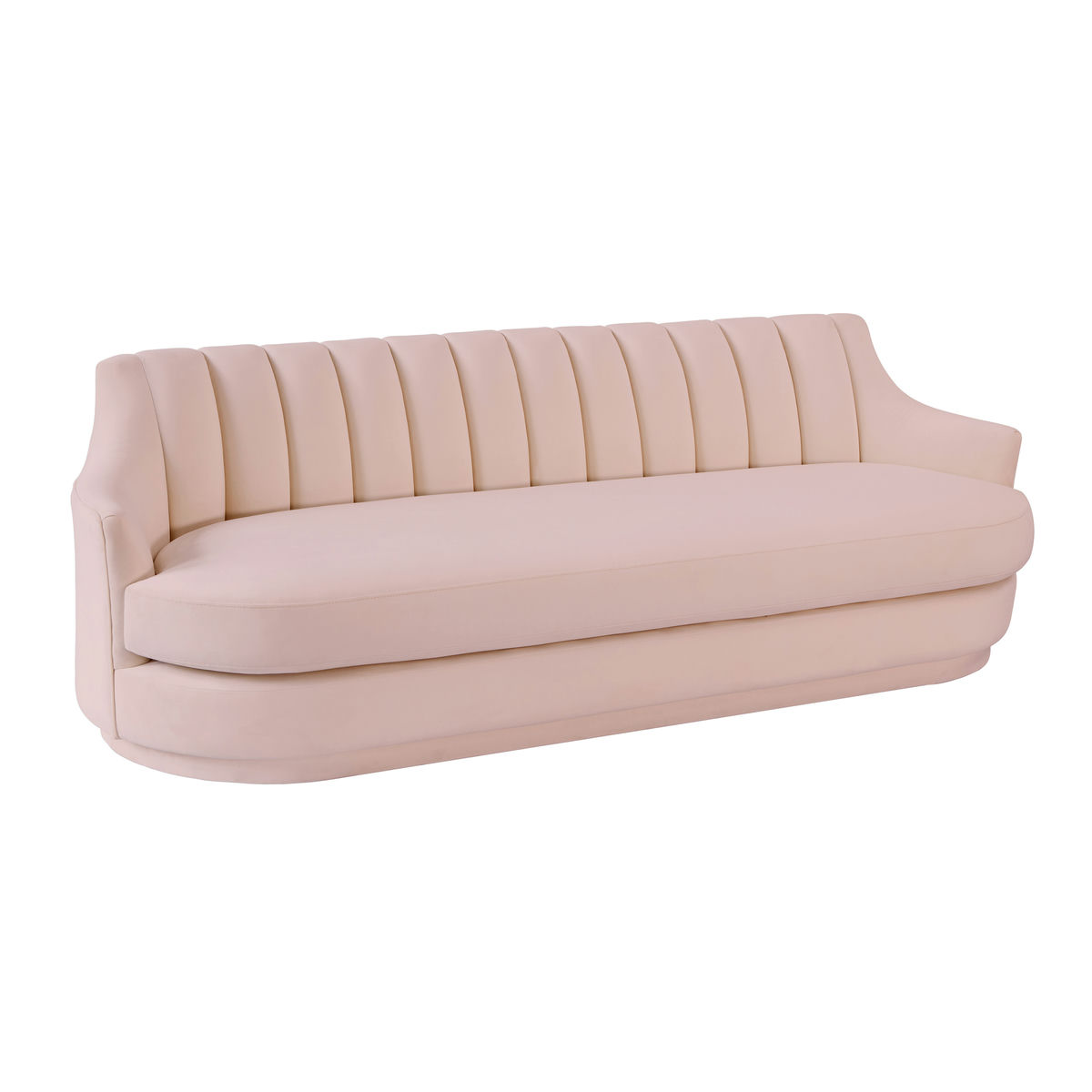 TOV Furniture Peyton Blush Velvet Sofa