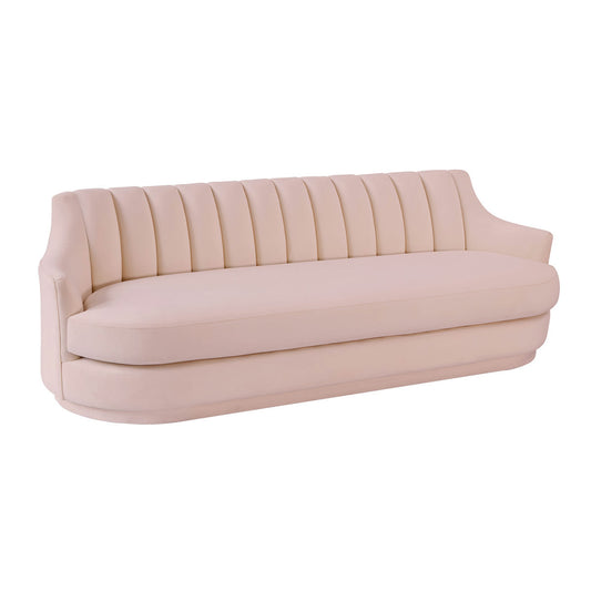 TOV Furniture Peyton Blush Velvet Sofa