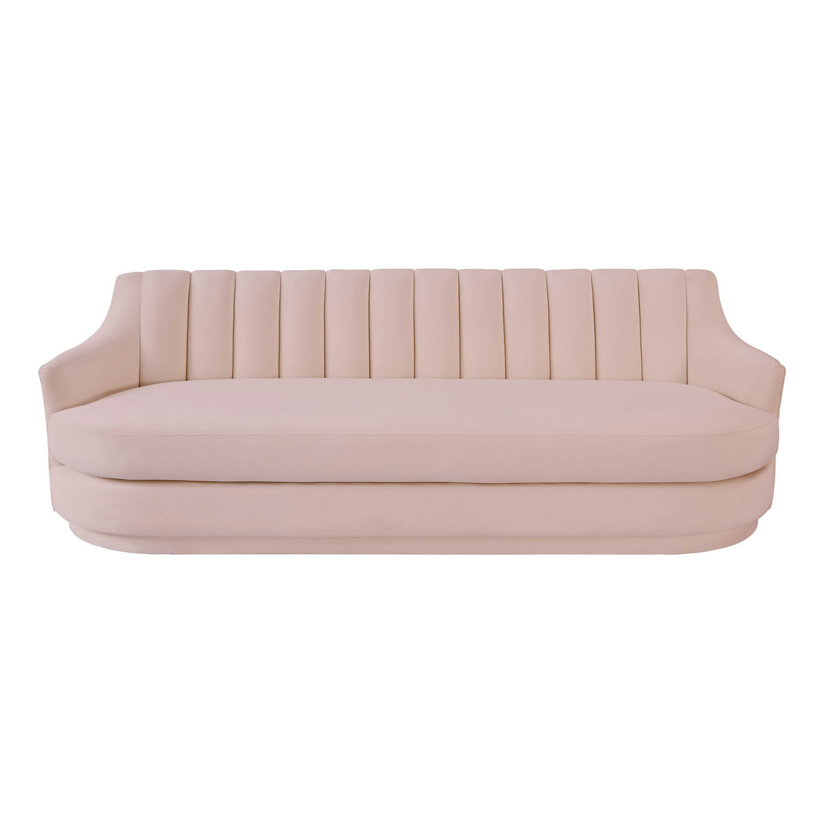 TOV Furniture Peyton Blush Velvet Sofa