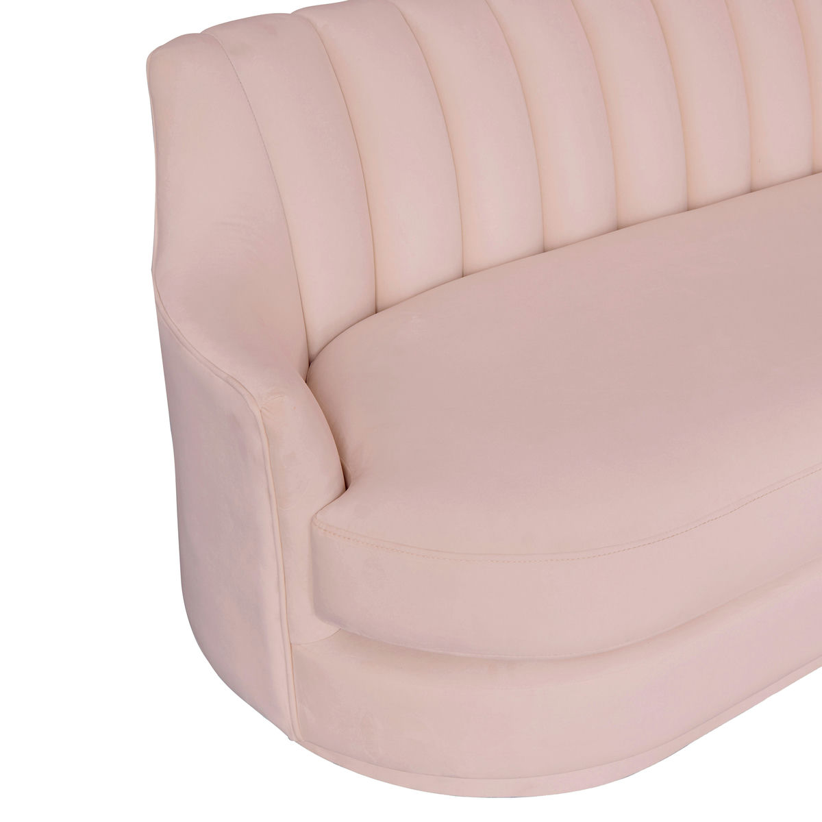 TOV Furniture Peyton Blush Velvet Sofa