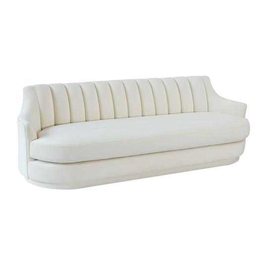 TOV Furniture Peyton Cream Velvet Sofa