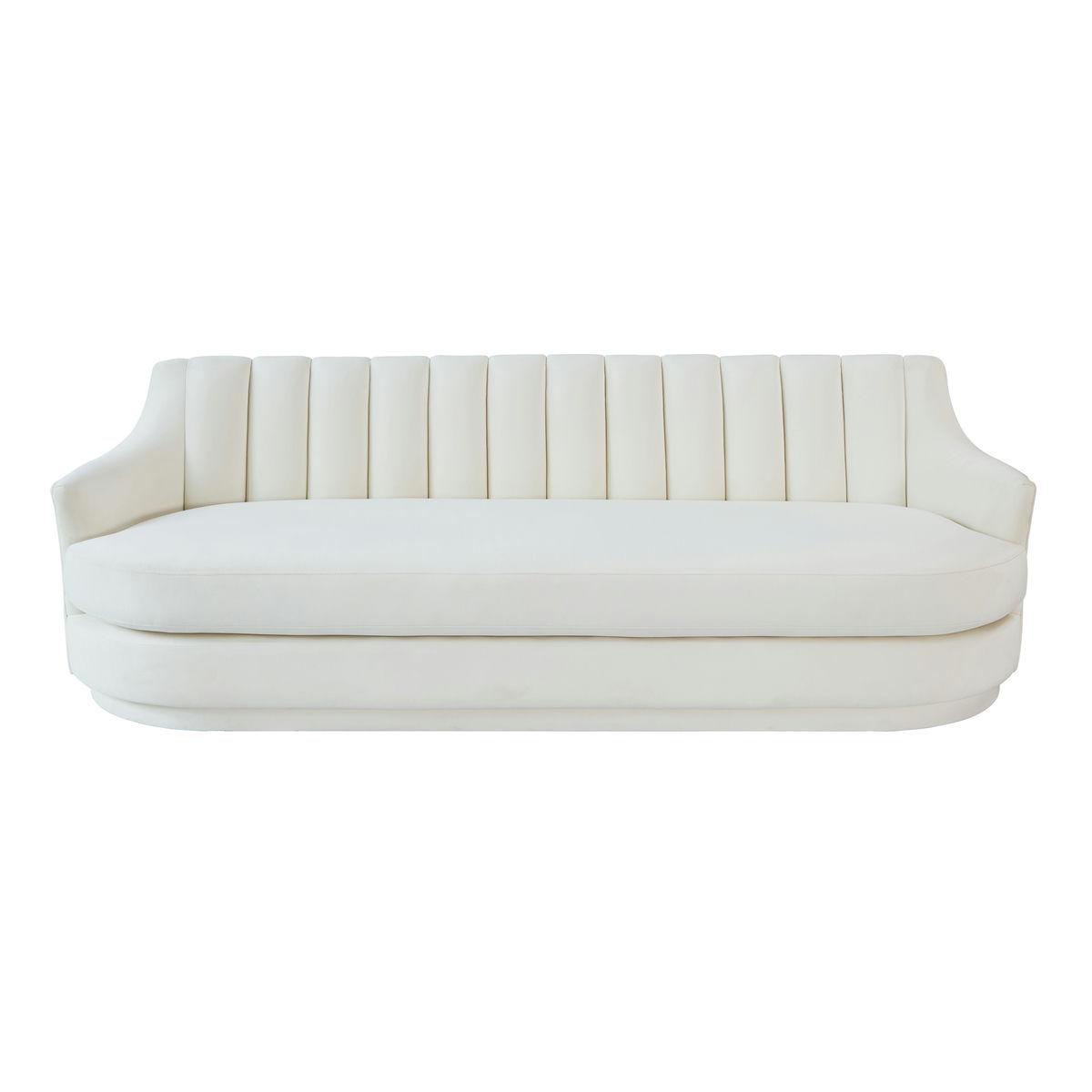 TOV Furniture Peyton Cream Velvet Sofa