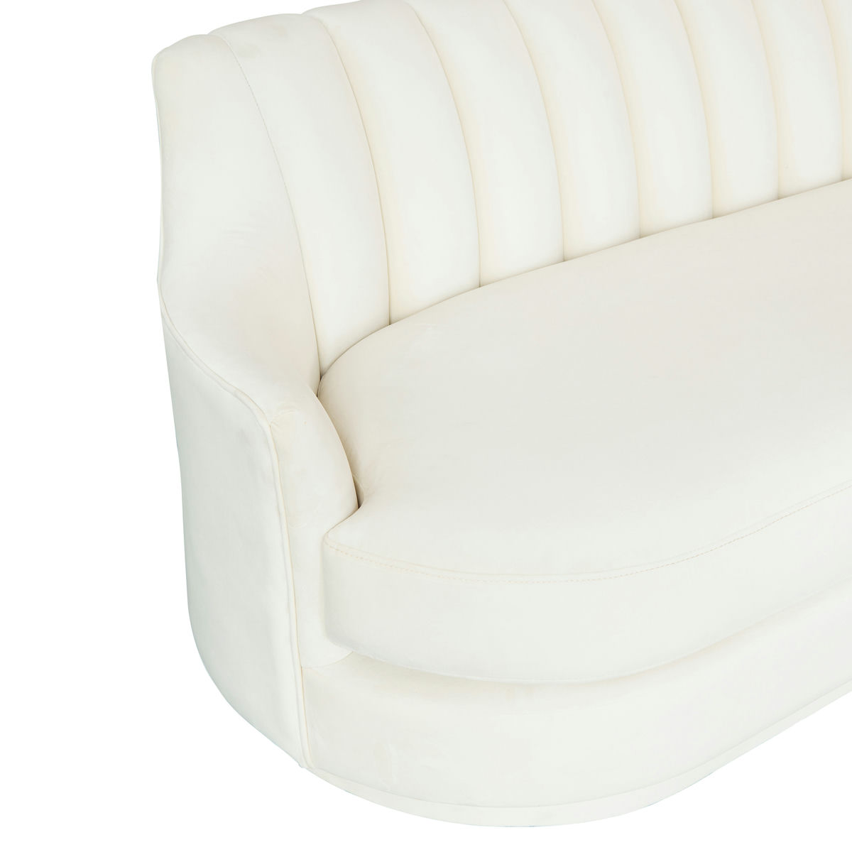 TOV Furniture Peyton Cream Velvet Sofa