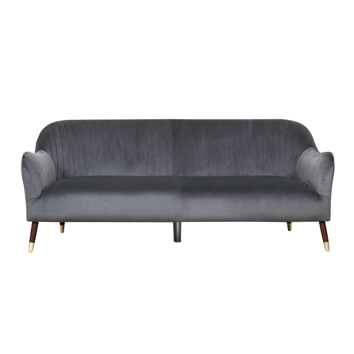 TOV Furniture Natalia Grey Velvet Sofa