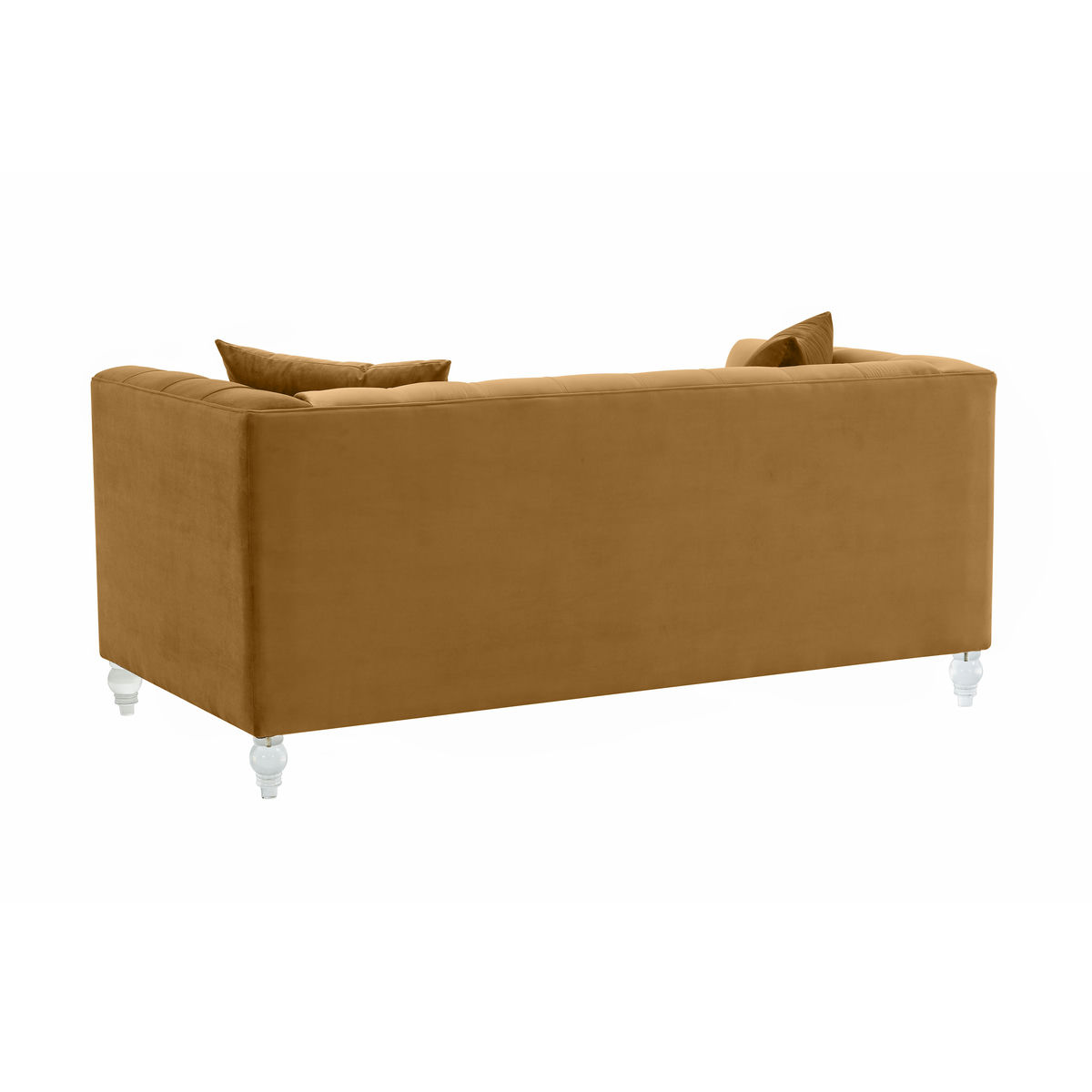 TOV Furniture Bea  Cognac Velvet Loveseat