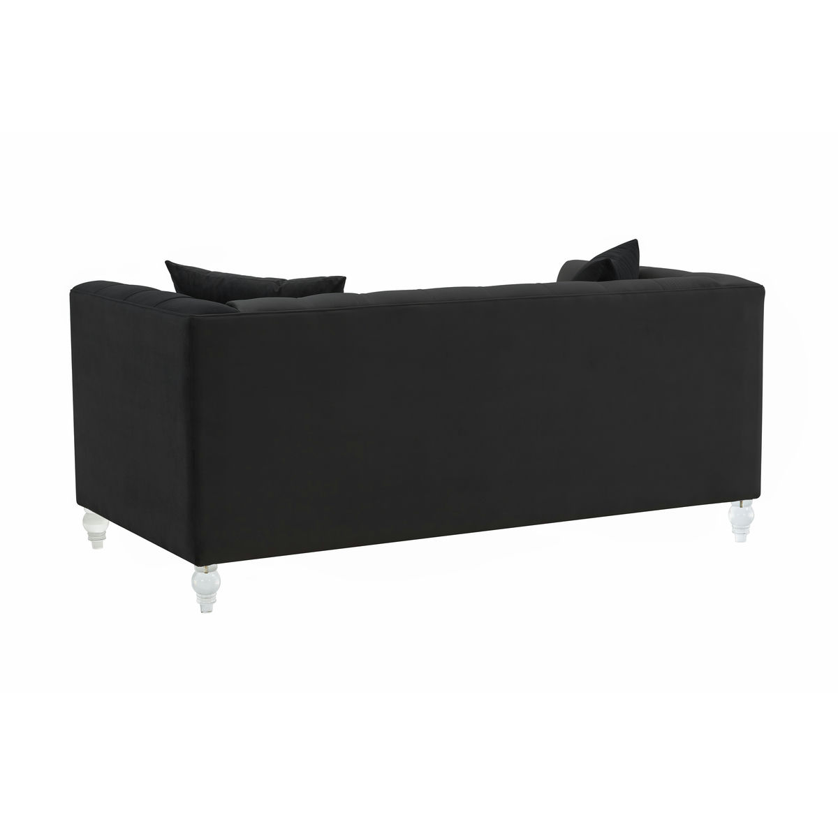 TOV Furniture Bea Black Velvet Loveseat