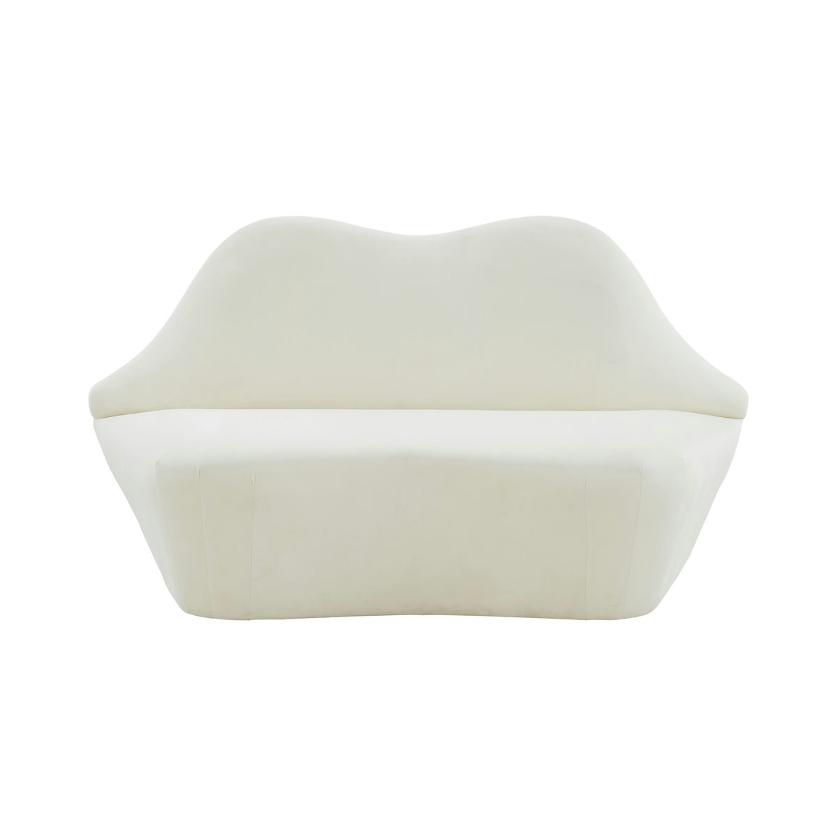 TOV Furniture Lips Cream Velvet Settee