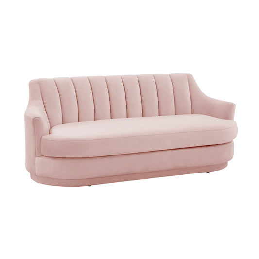 TOV Furniture Peyton Blush Velvet Loveseat