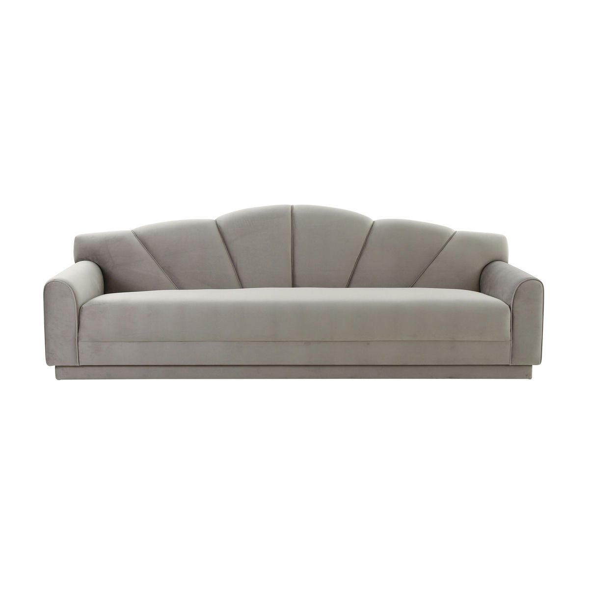TOV Furniture Bianca Light Grey Velvet Sofa