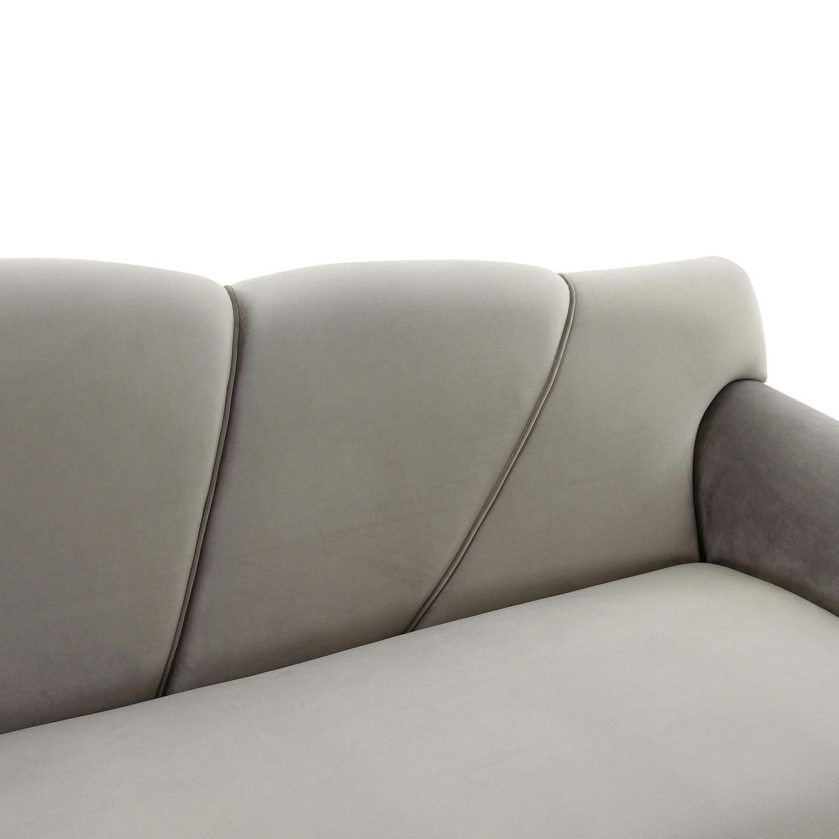 TOV Furniture Bianca Light Grey Velvet Sofa