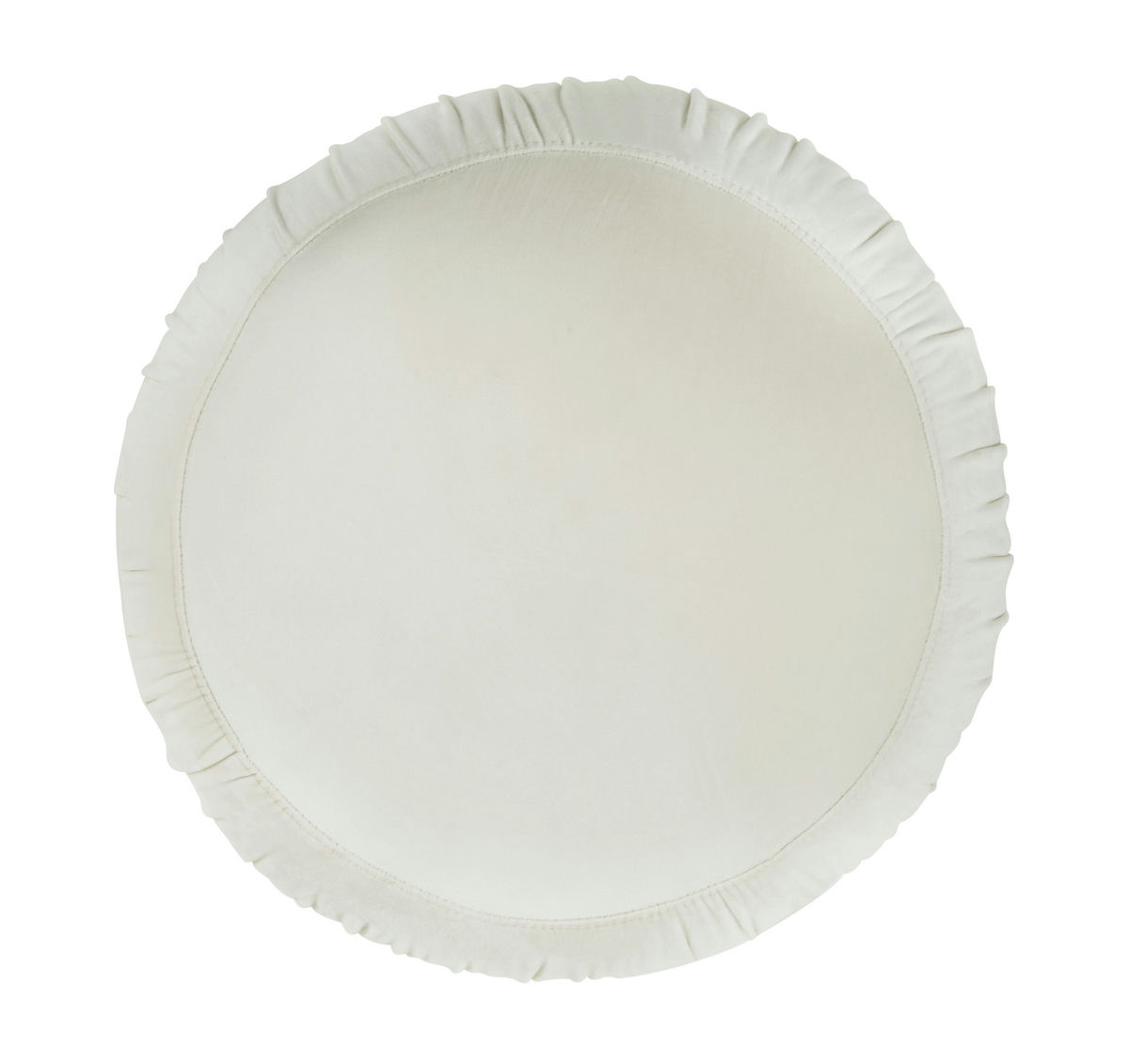 TOV Furniture Tulip Cream Velvet Ottoman