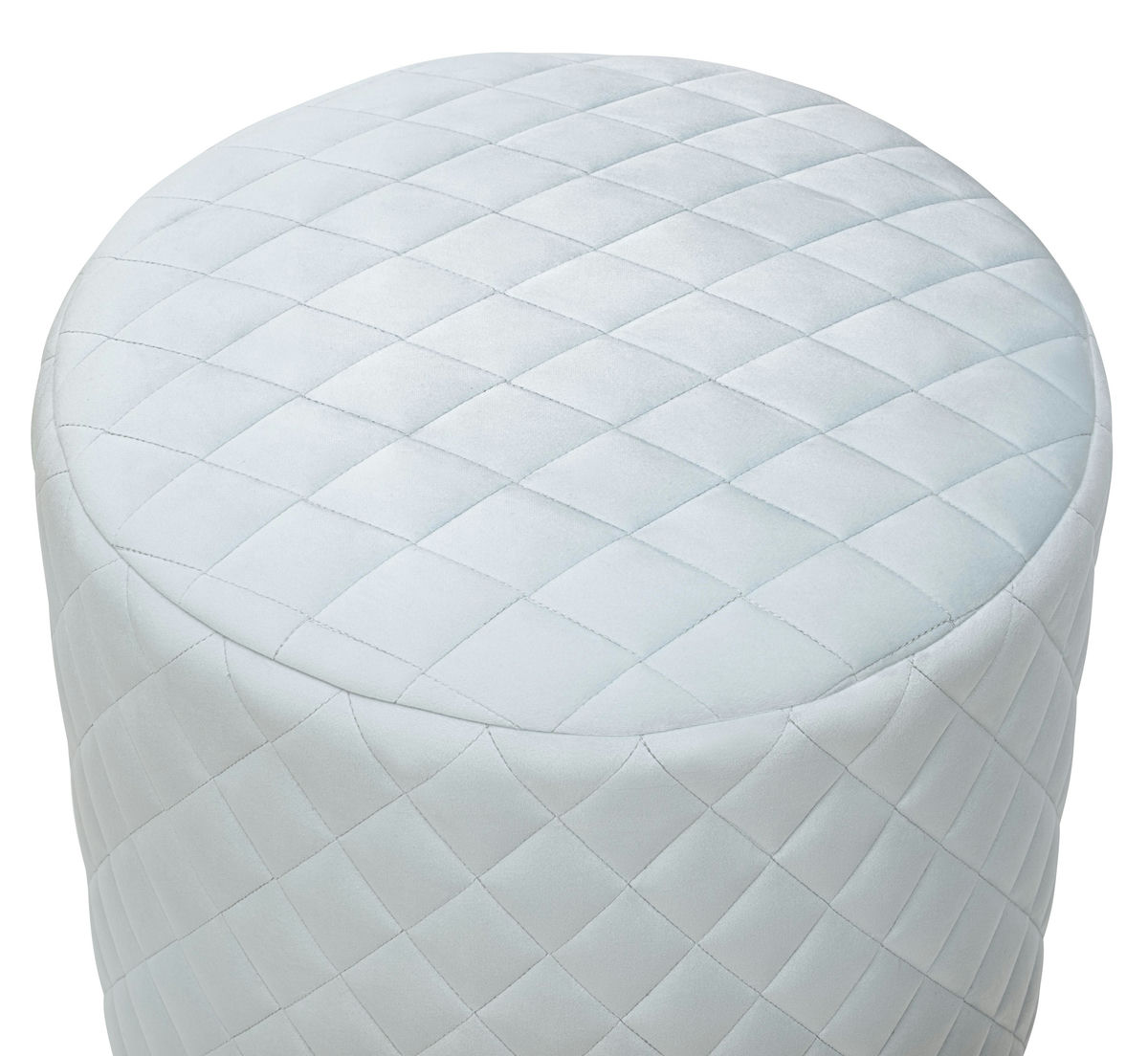 TOV Furniture Abir Light Blue Velvet Ottoman