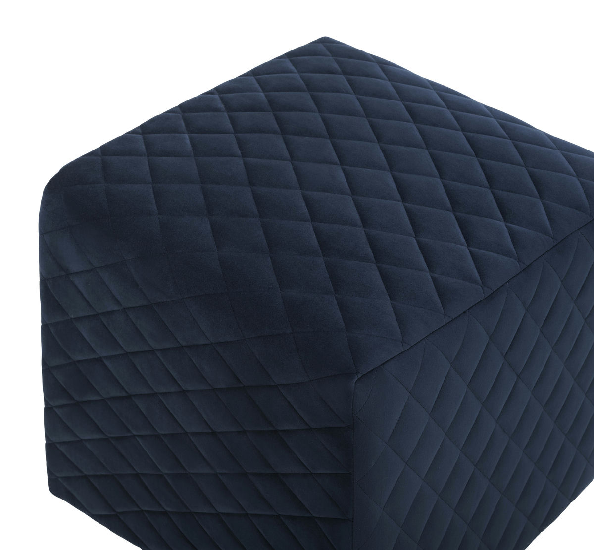 TOV Furniture Kent Navy Velvet Ottoman