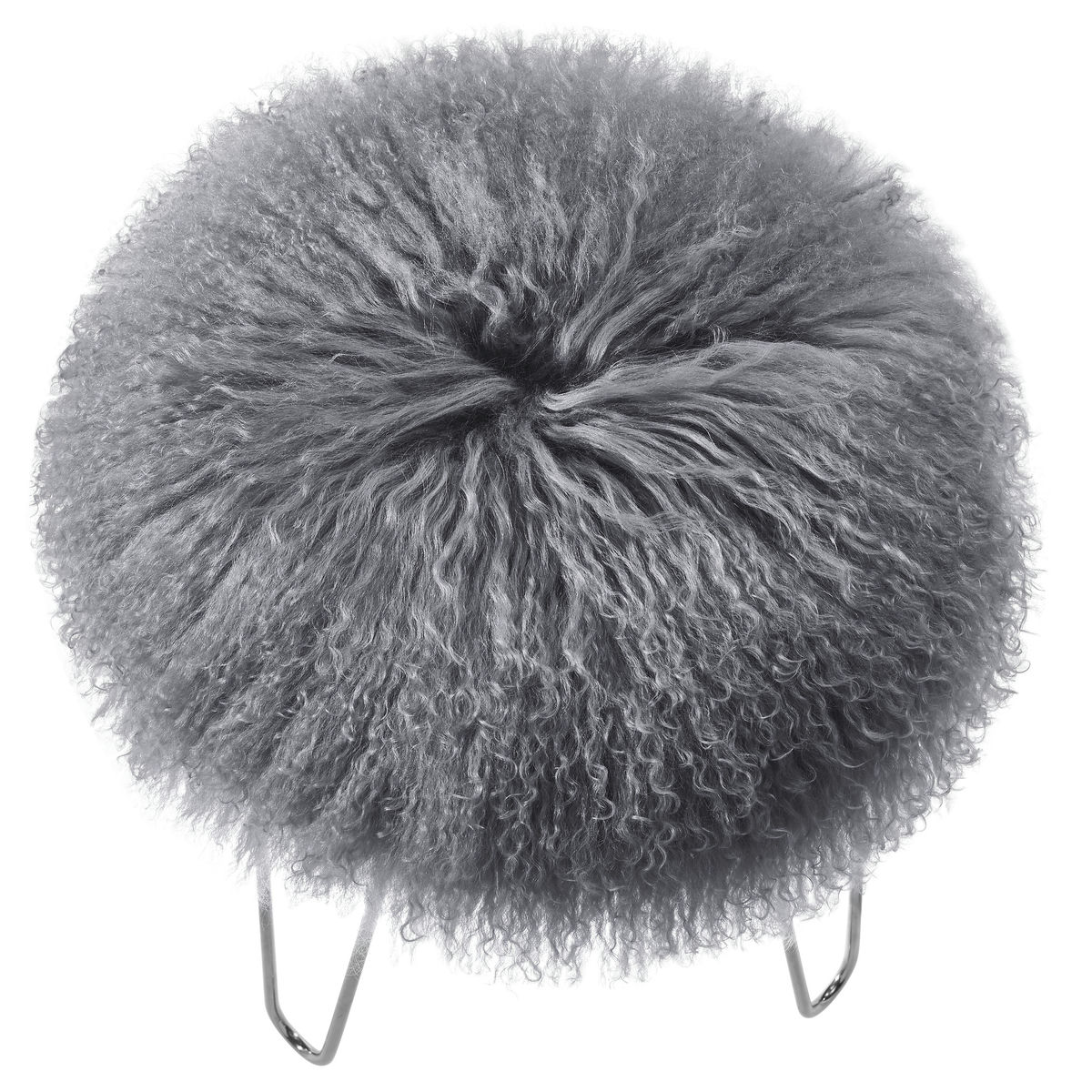 TOV Furniture Zelda Grey Sheepskin Bench