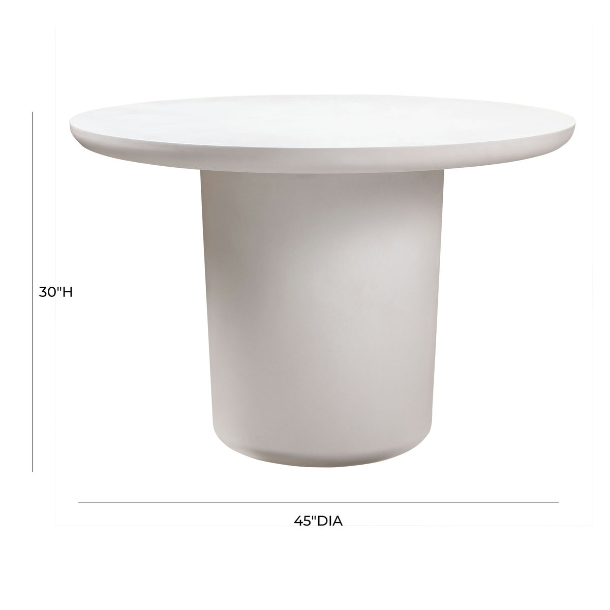 TOV Furniture Roxie Ivory Concrete Dining Table