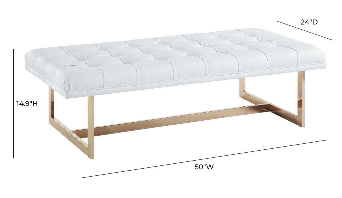 TOV Furniture Oppland White Bench