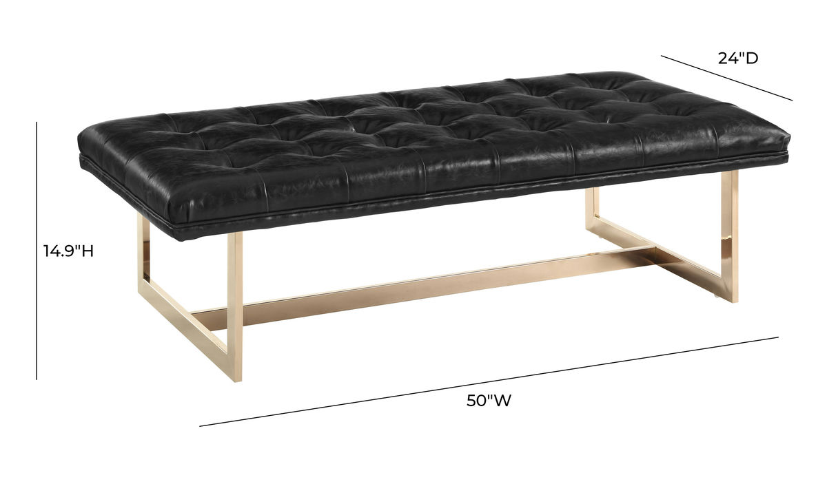 TOV Furniture Oppland Black Bench