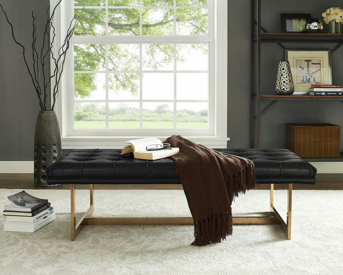 TOV Furniture Oppland Black Bench