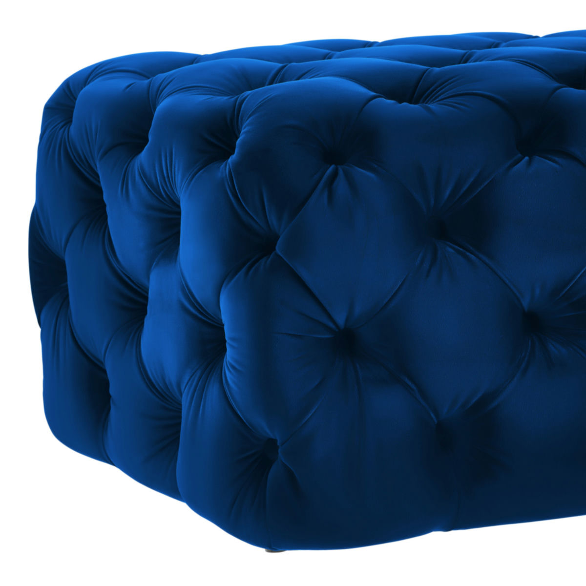 TOV Furniture Kaylee Navy Velvet Ottoman