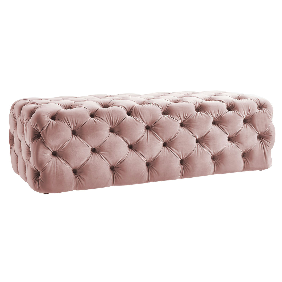 TOV Furniture Kaylee Mauve Velvet Ottoman