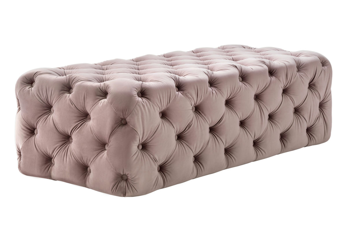 TOV Furniture Kaylee Mauve Velvet Ottoman