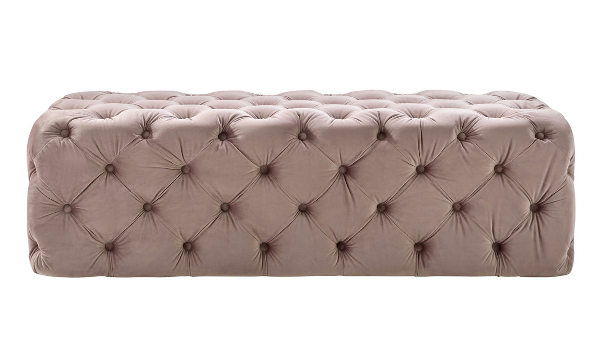 TOV Furniture Kaylee Mauve Velvet Ottoman