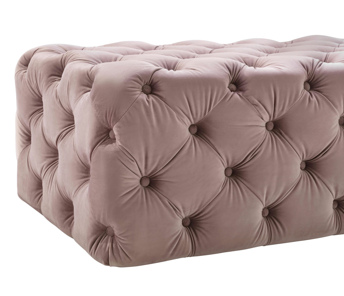 TOV Furniture Kaylee Mauve Velvet Ottoman