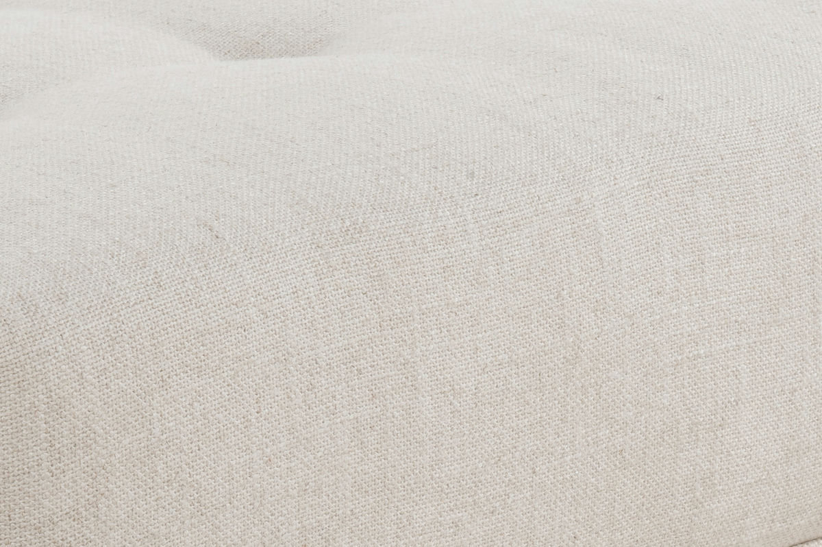 TOV Furniture Nova Metalic Beige Linen Ottoman