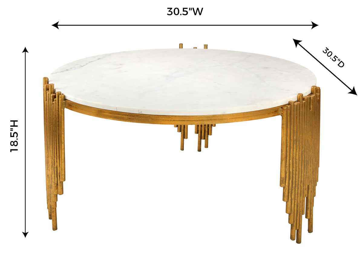 TOV Furniture Waterfall Marble Coffee Table