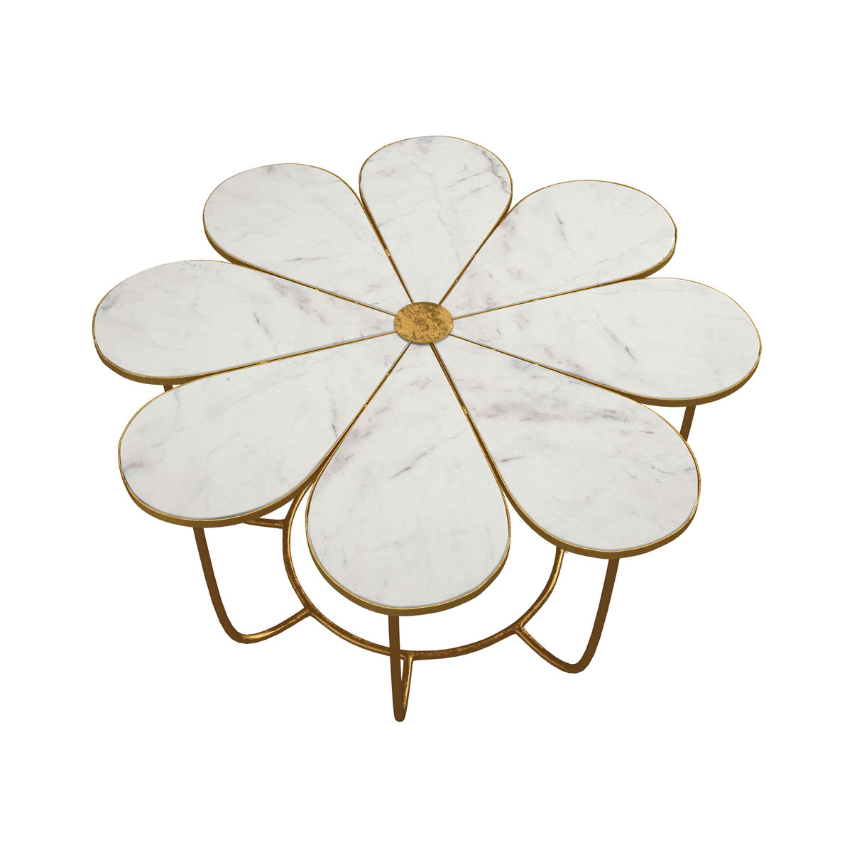 TOV Furniture Flower Marble Coffee Table