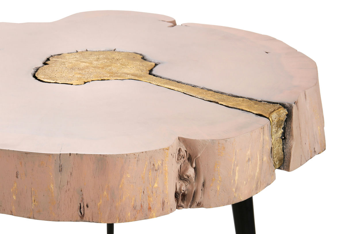 TOV Furniture Timber Pink and Brass Coffee Table