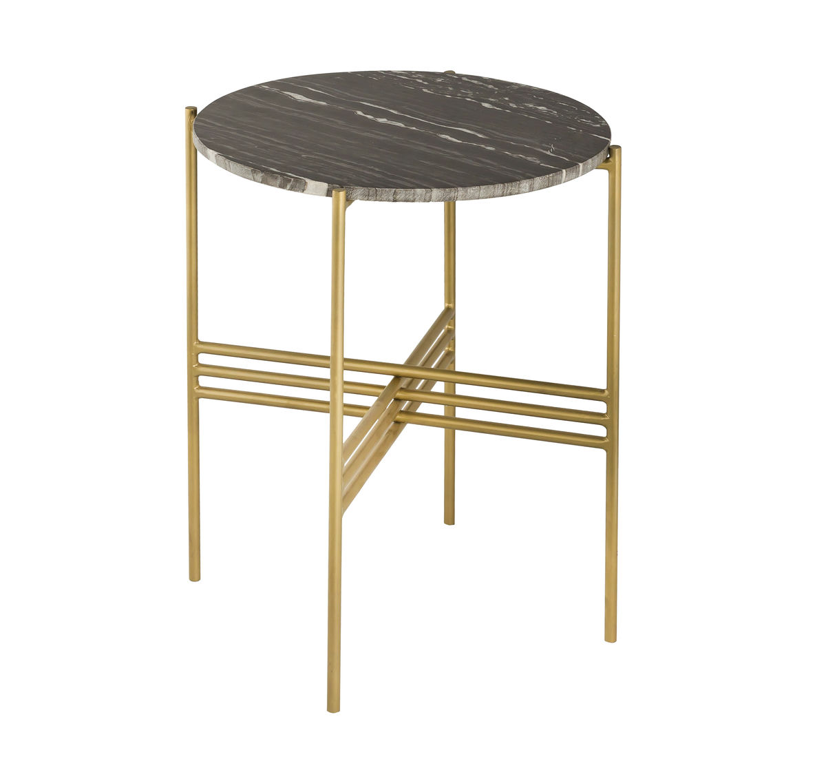 TOV Furniture Cress Black Marble Side Table