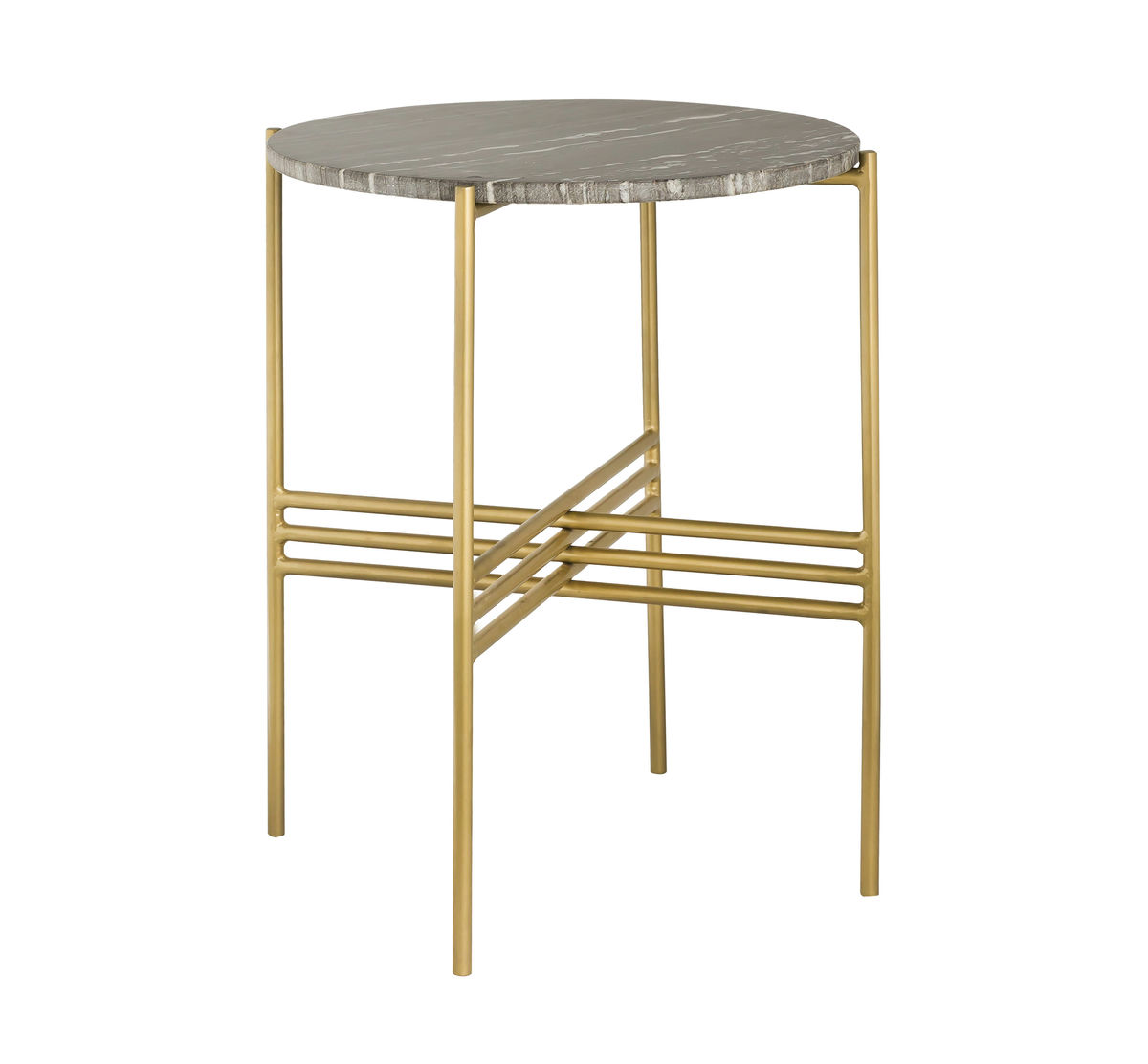 TOV Furniture Cress Black Marble Side Table