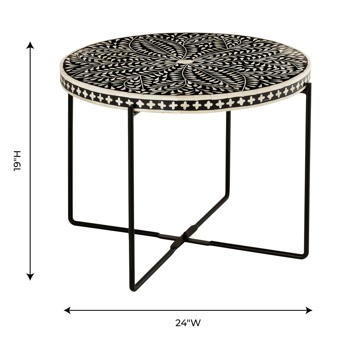 TOV Furniture Regina Bone Inlay Coffee Table