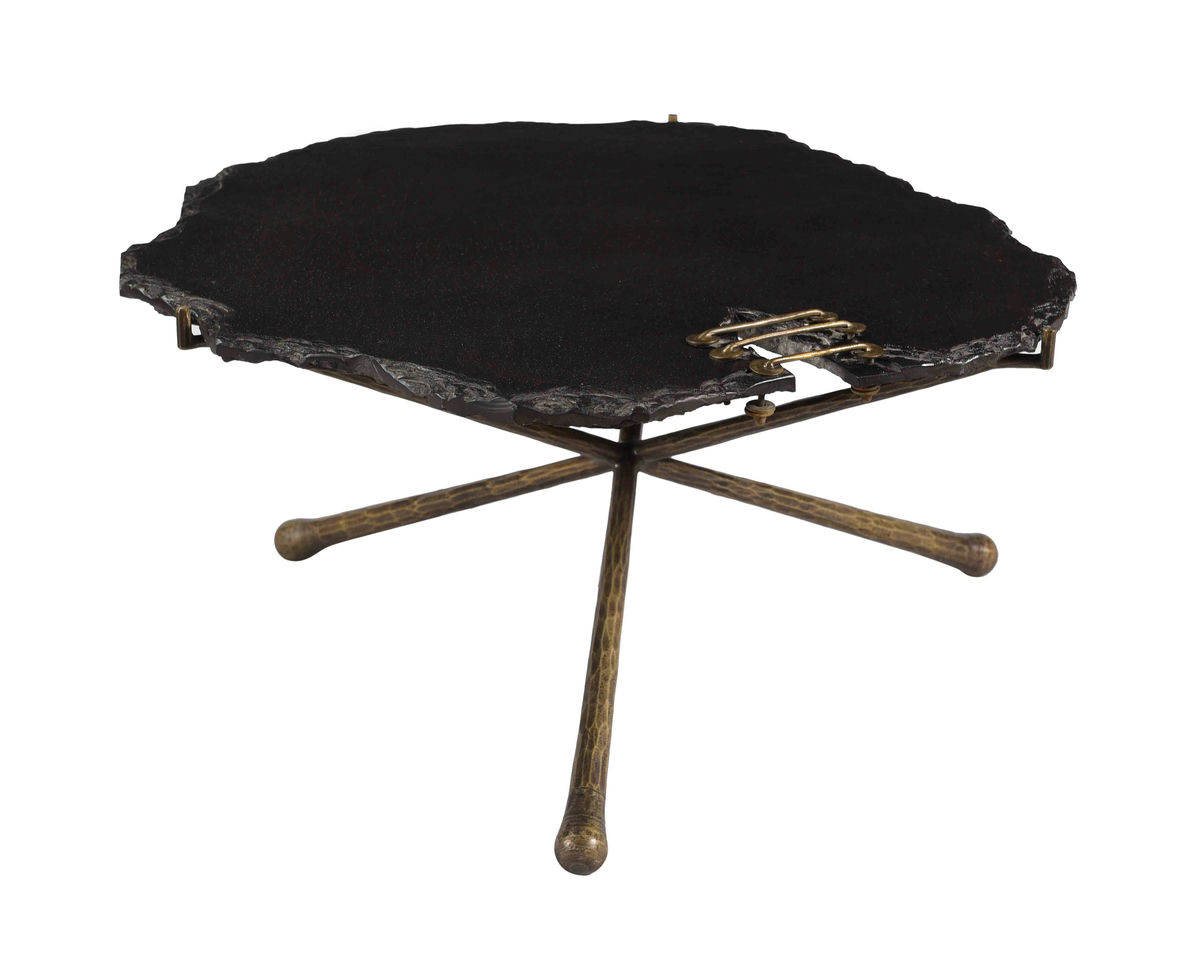 TOV Furniture Serra Black Stone Coffee Table