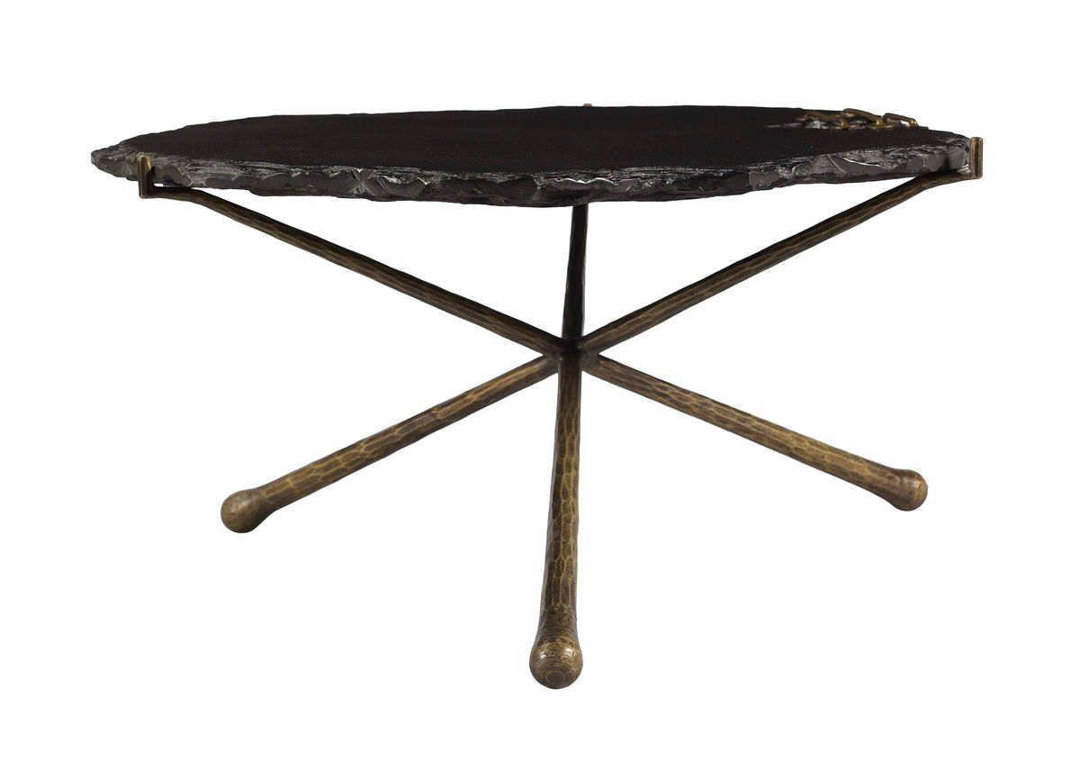 TOV Furniture Serra Black Stone Coffee Table