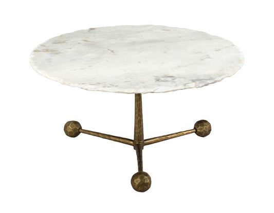 TOV Furniture Orbital White Marble Coffee Table