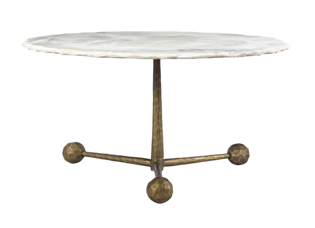 TOV Furniture Orbital White Marble Coffee Table