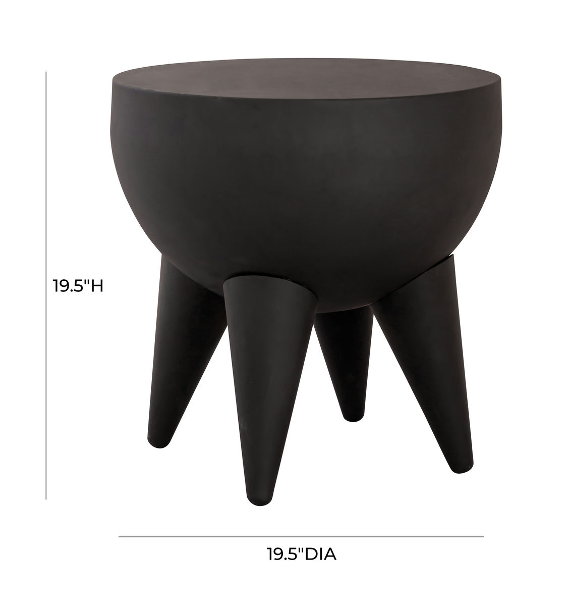 TOV Furniture Spike Black Side Table