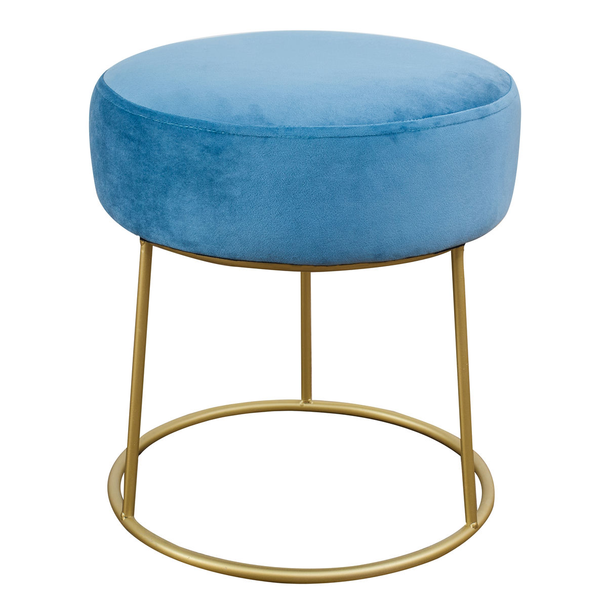 TOV Furniture Nina Blue Velvet Stool