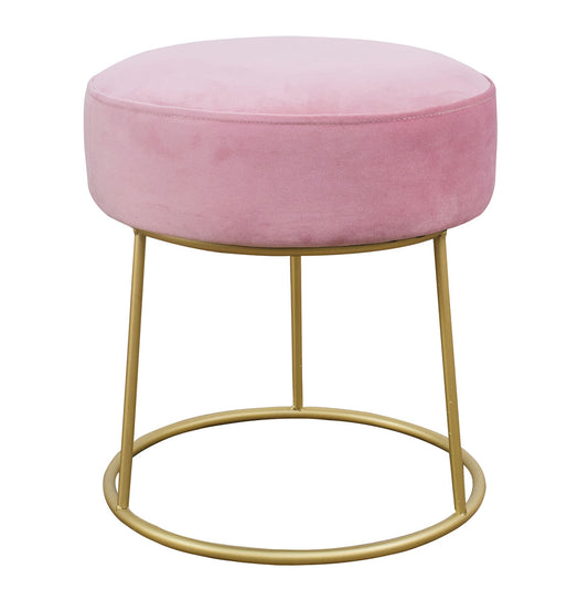 TOV Furniture Nina Blush Velvet Stool