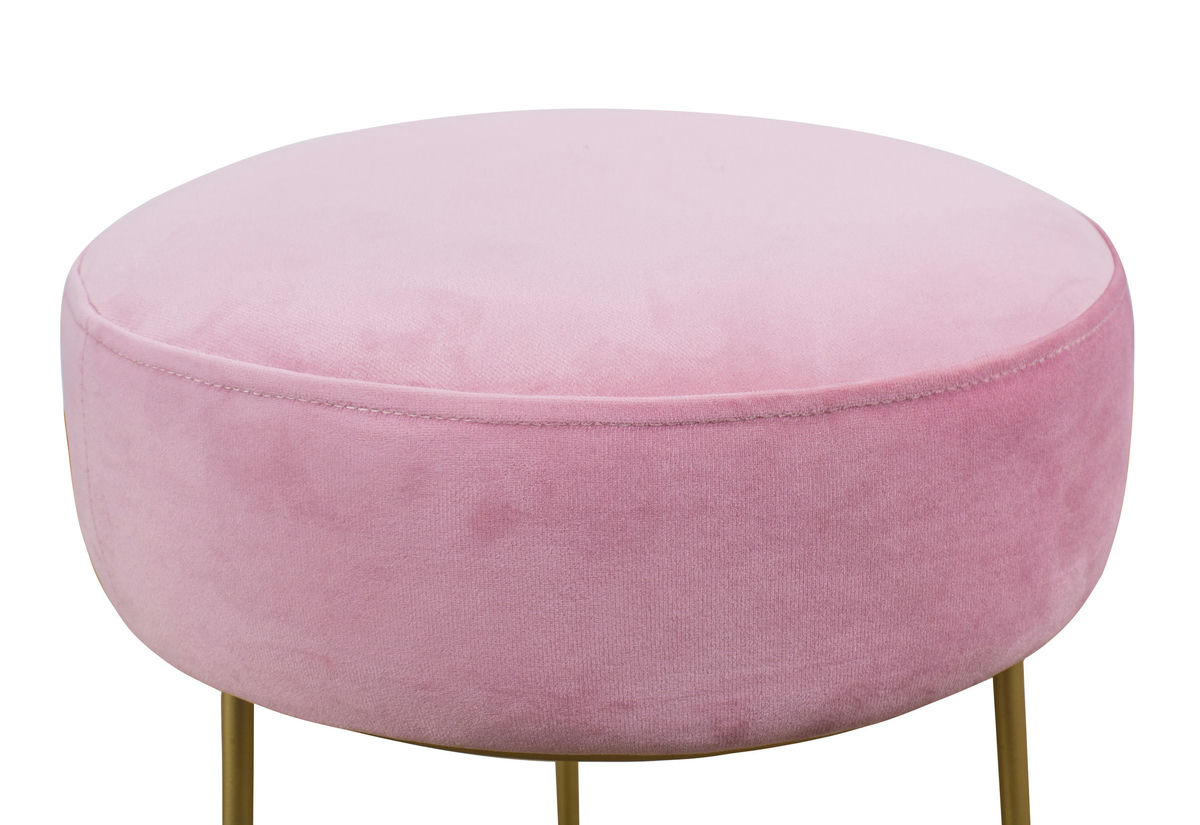 TOV Furniture Nina Blush Velvet Stool