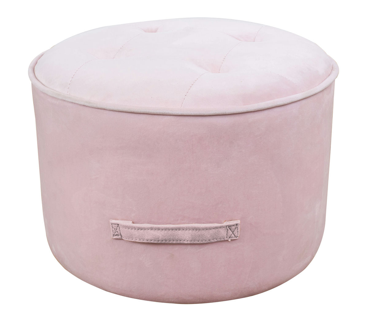TOV Furniture Luna Blush Velvet Ottoman