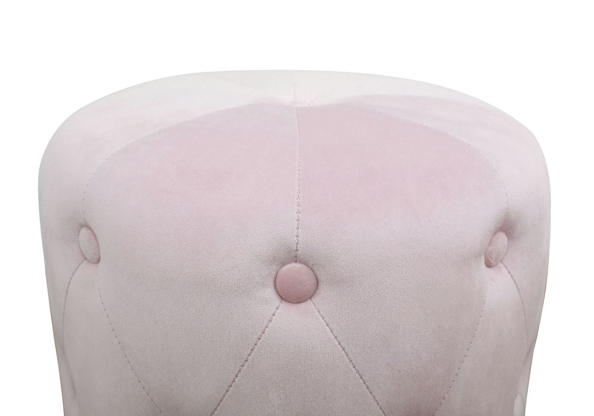 TOV Furniture Skylar Blush Velvet Ottoman