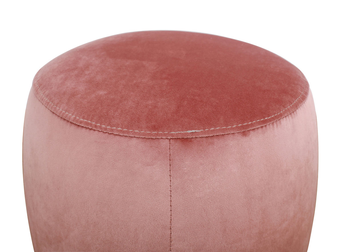 TOV Furniture Willow Salmon Velvet Ottoman