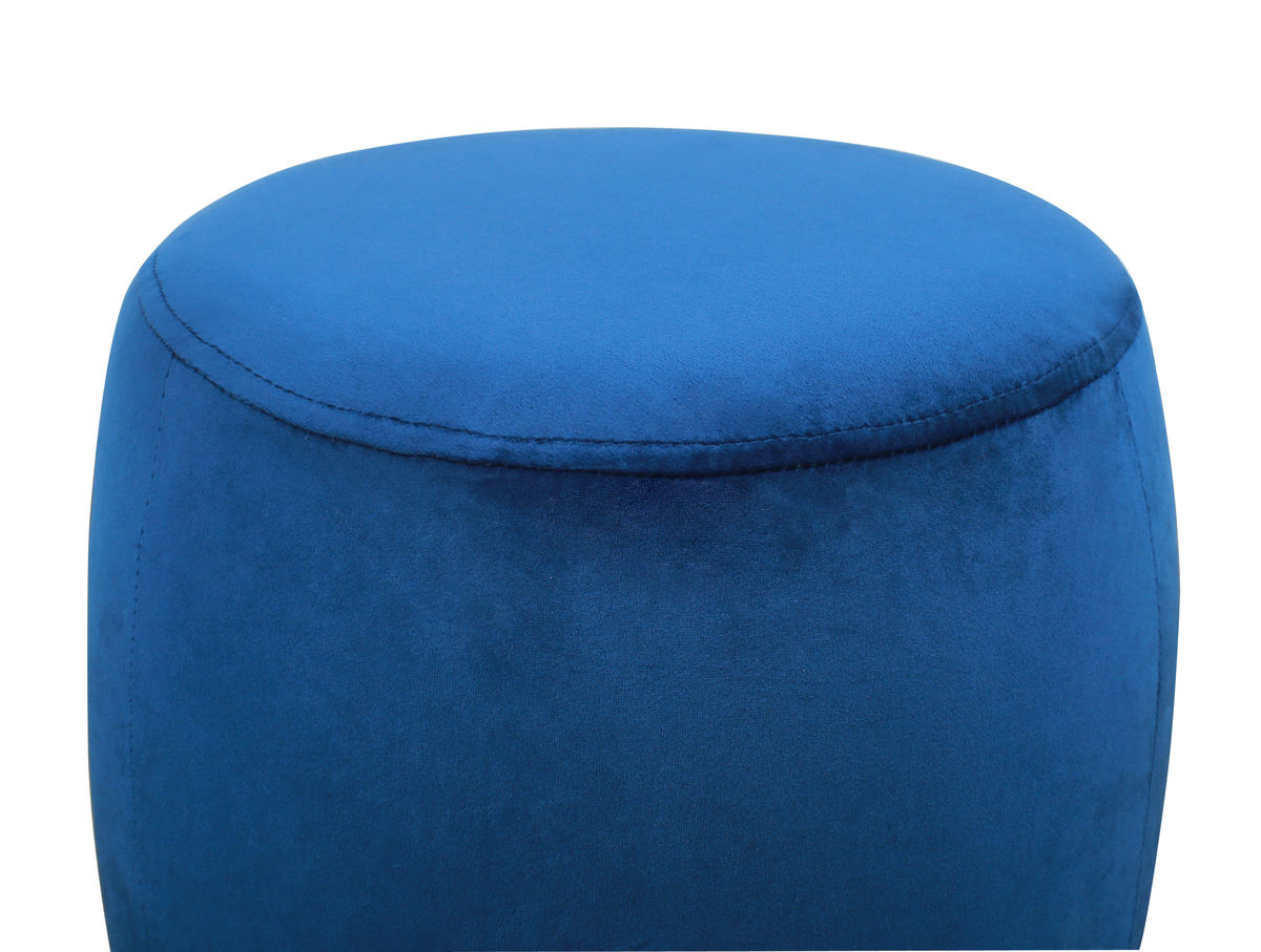 TOV Furniture Willow Navy Velvet Ottoman