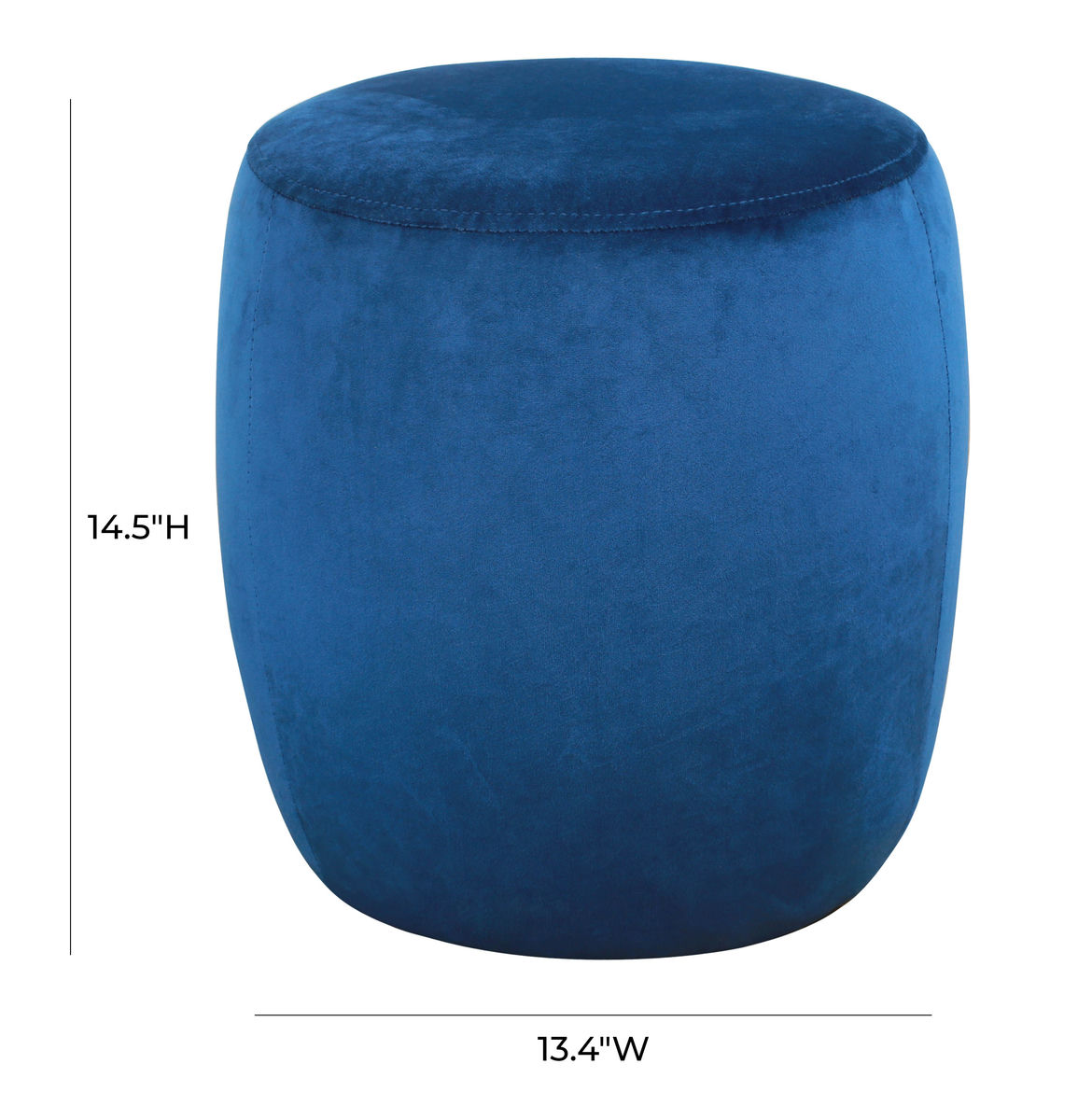 TOV Furniture Willow Navy Velvet Ottoman