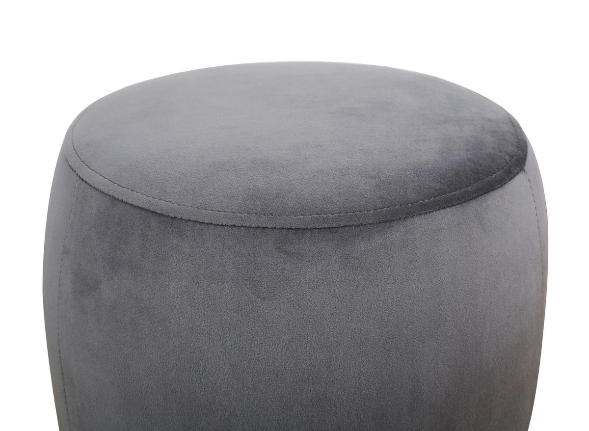 TOV Furniture Willow Grey Velvet Ottoman