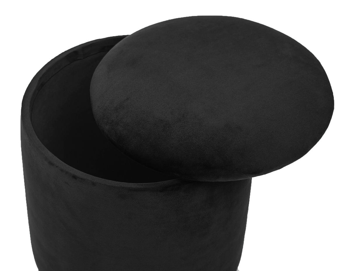 TOV Furniture Pri Black Storage Ottoman