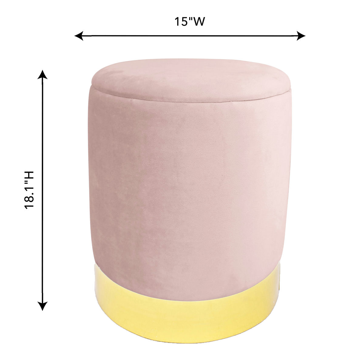 TOV Furniture Pri Blush Storage Ottoman